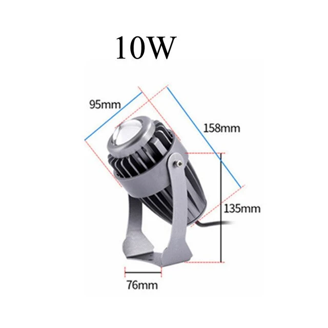 3W 10W LED Lawn Light Wall Washer Waterproof Floodlights Narrow Beam Spot Lamp Outdoor Landscape Lighting AC85-265V DC12V
