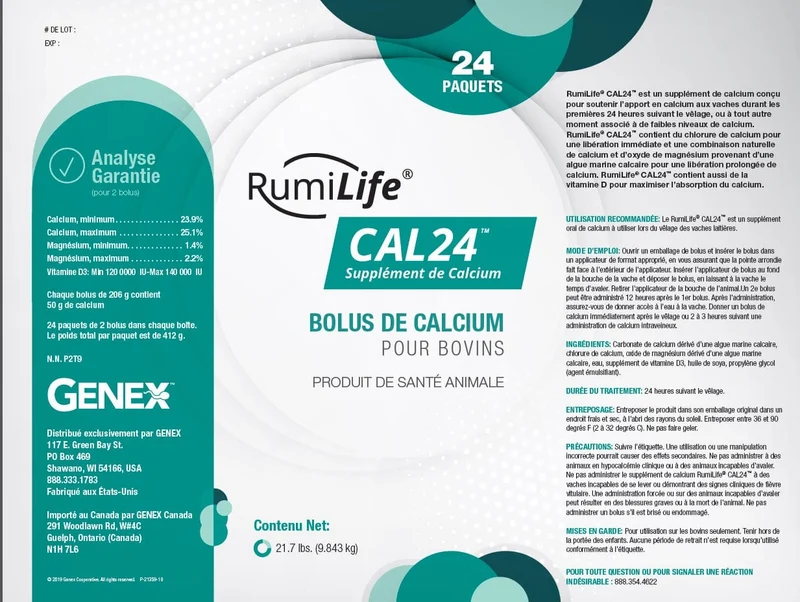 Bolus de calcium Cal24