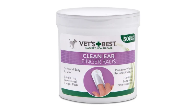 Vet's Best Ear Wipes, 50 pieces safe, easy to use, moist removes wax and reduces ear odors.
