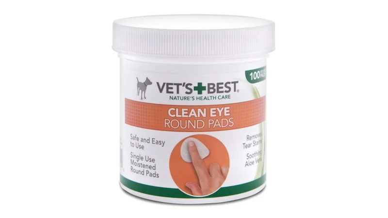 Vet's Best Eye Wipes, 100 pieces Simple and easy to use, damp cotton pads remove impurities and deposits from the inner corner of the eye.