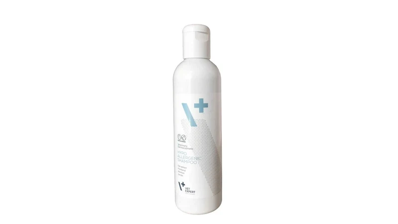 VetExpert Hypoallergenic Shampoo, 250 ml Dermatocosmetic shampoo for animals with sensitive skin, prone to irritations, allergies, excessive drying or intolerance to other shampoos.
