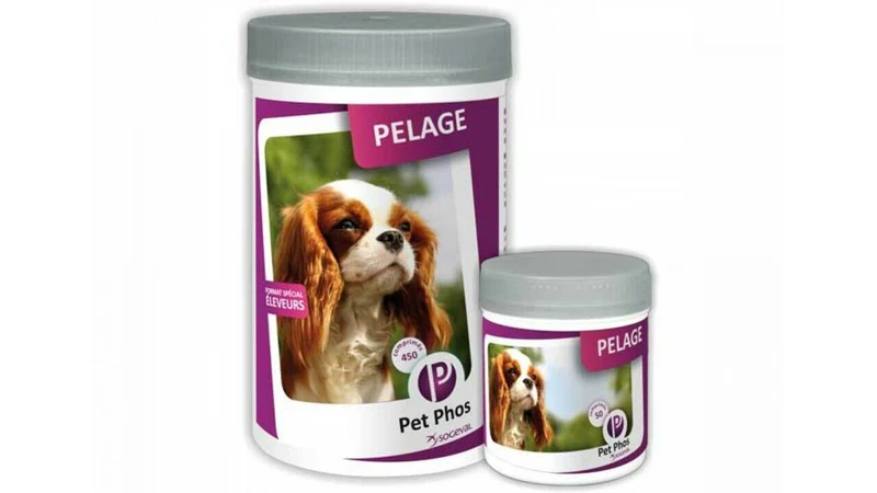 Pet Phos Canin Special Pelage is a vitamin supplement to protect the skin and health of fur in dogs.