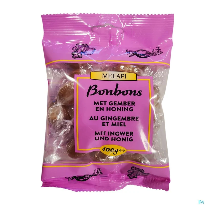 Melapi Bonbons Gember-Honing | 100g | Keelverzachting
