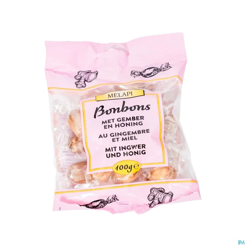 Melapi Bonbons Gember-Honing | 100g | Keelverzachting