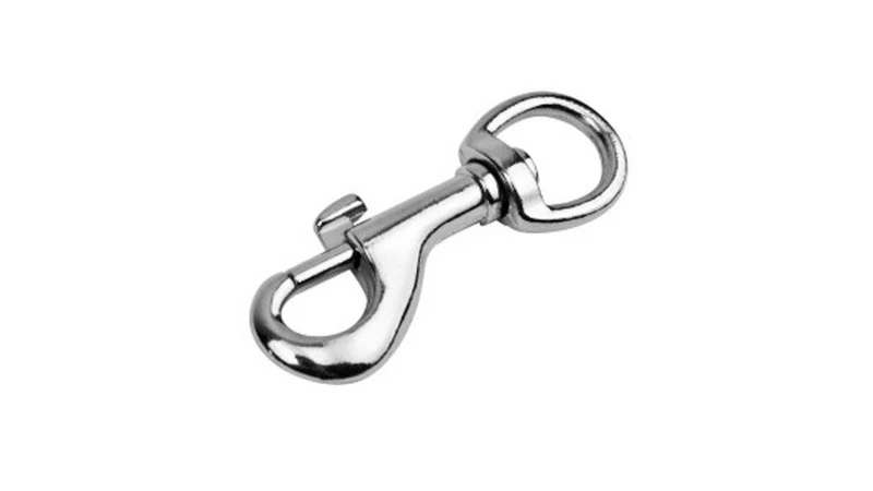 Chrome carabiner for attaching the dog collar leash 2pcs / Moschettone per cani 2 pezzi