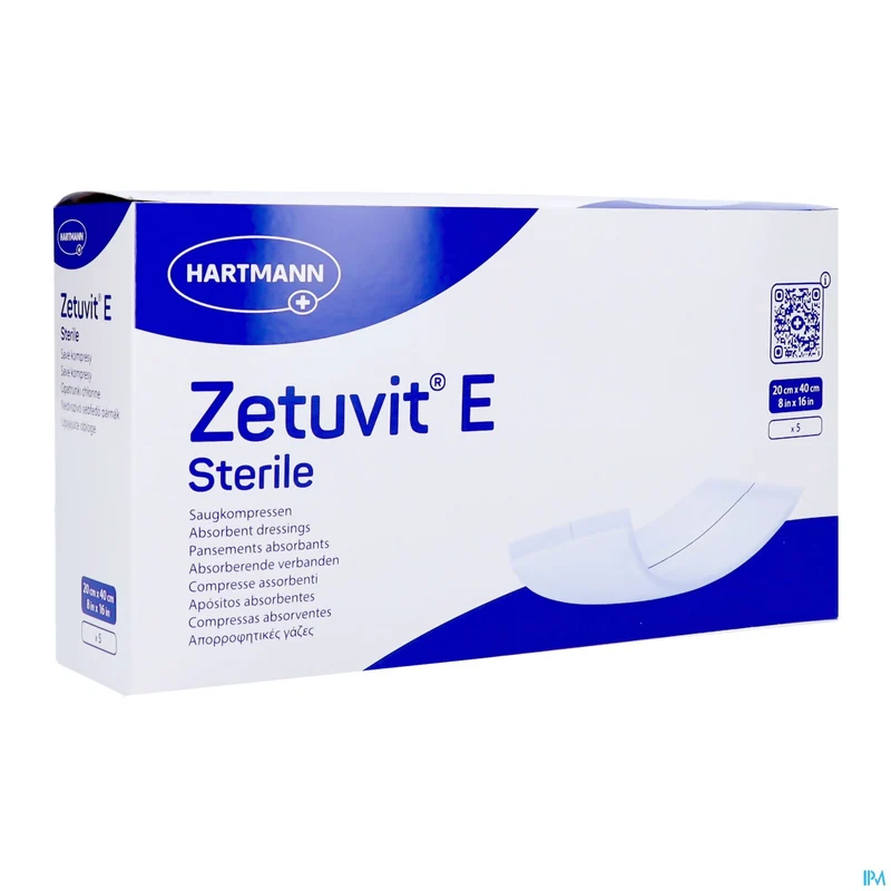 Zetuvit E Steriel | 5 stuks 20x40cm | Absorberend verband