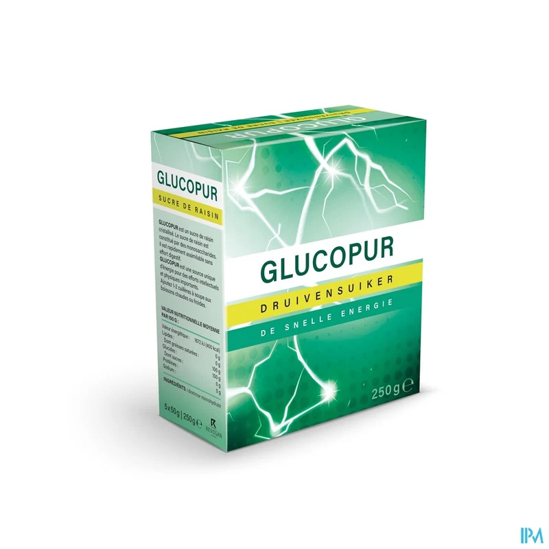 Glucopur Druivensuiker | 250g (5x50g) | Sport & Energie