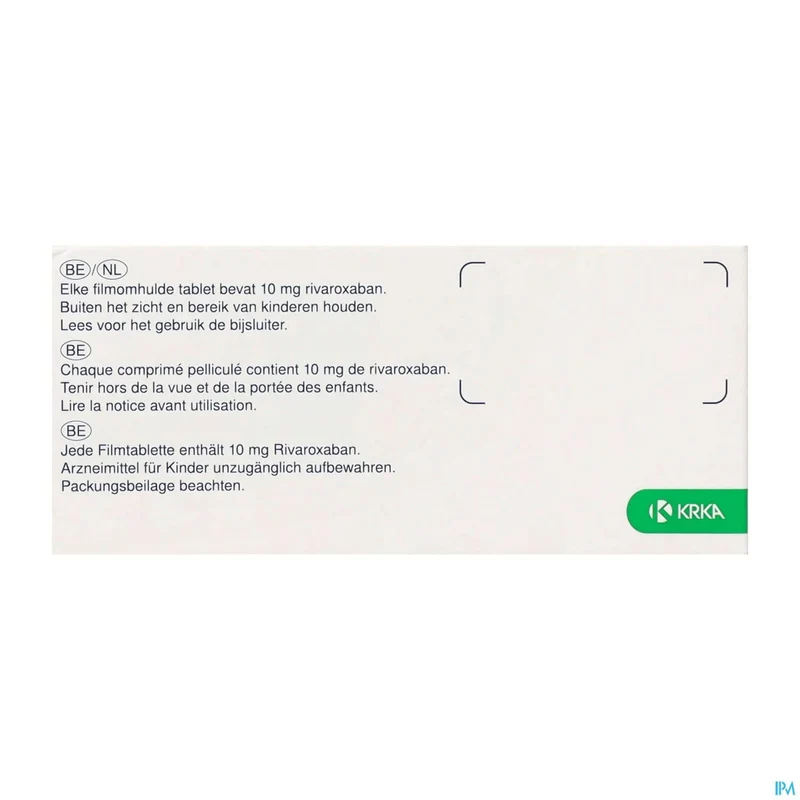 Rivaroxaban Krka 10mg Filmomh Tabl 98