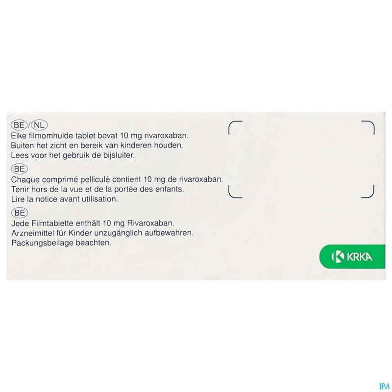 Rivaroxaban Krka 10mg Filmomh Tabl 98