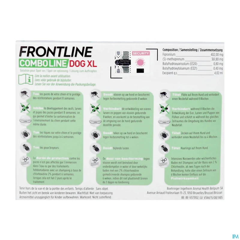 Frontline Combo Line Hond XL >40kg | 3 pipetten | Vlooien & Teken