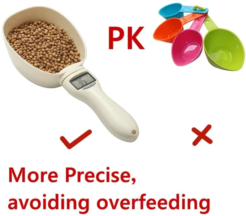 Food Scoop Precise Dog Cat Food Measuring with LCD Display / per cani e gatti