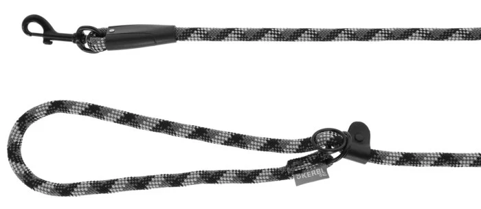 Laisse corde ronde 2m gris/noir
