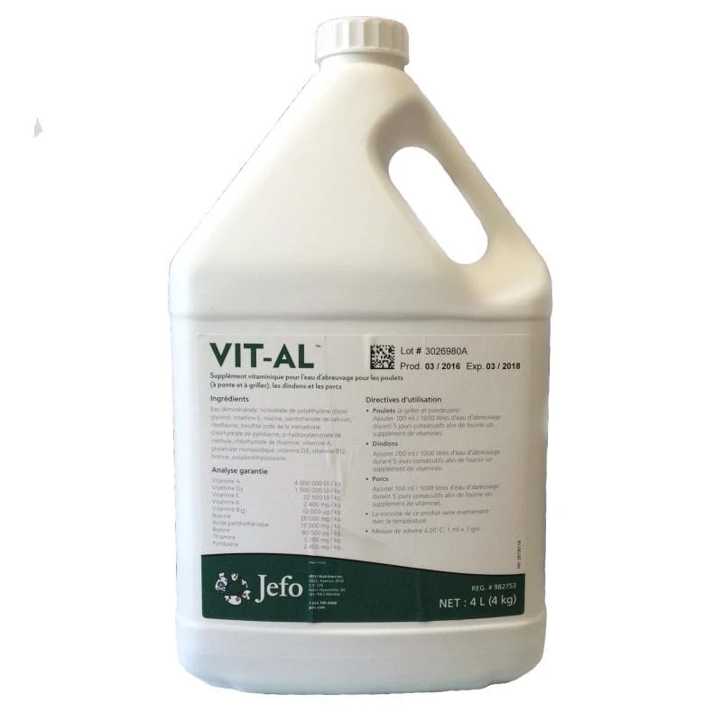 Supplément de vitamines liquides - Vit-Al 4L