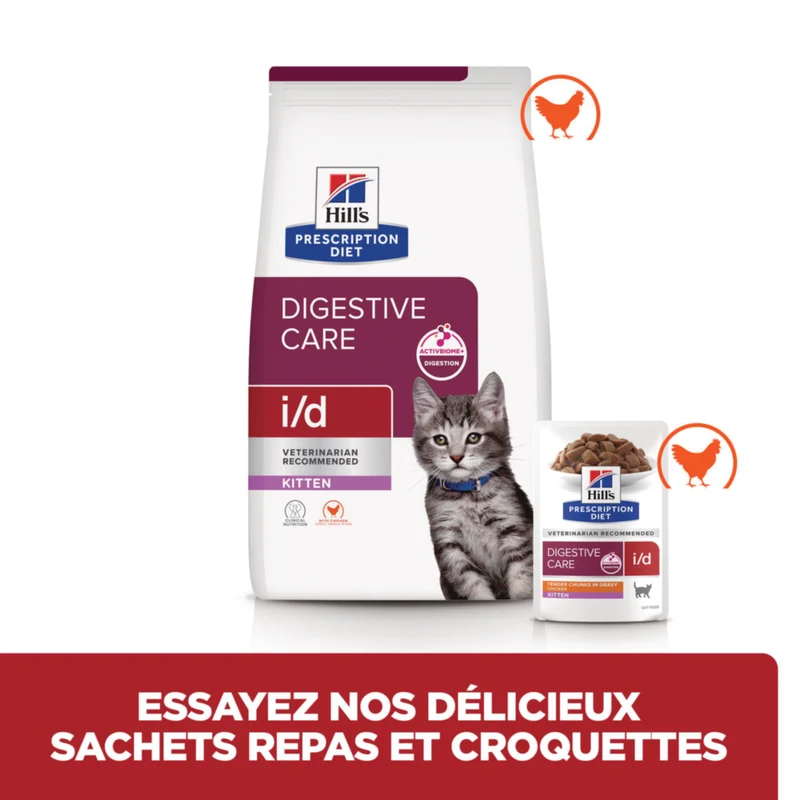 Hill's Prescription Diet I/D Digestive Kitten sachet repas - pâtée chaton