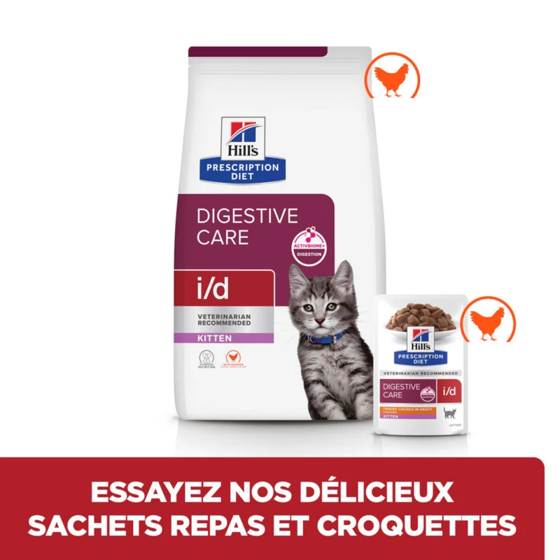 Hill's Prescription Diet I/D Digestive Care Kitten - croquettes chaton