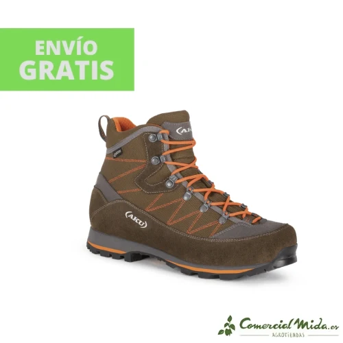 Bottes de chasse et d'exploration imperméables AKU TANA GTX Olive-Orange fluo