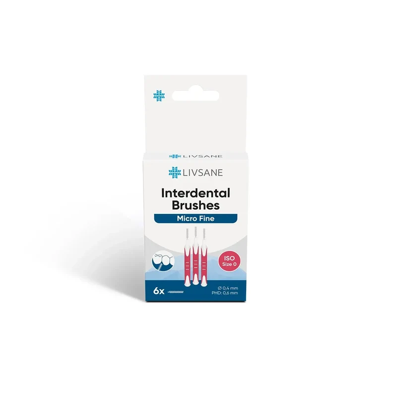 LIVSANE Oral Micro Fijn 0,6mm | 6x Interdentale Borsteltjes