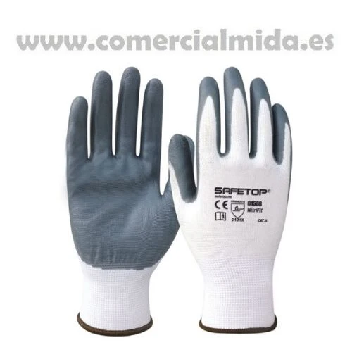Gants Nitrile SAFETOP NITRI FIT G156B Réutilisables