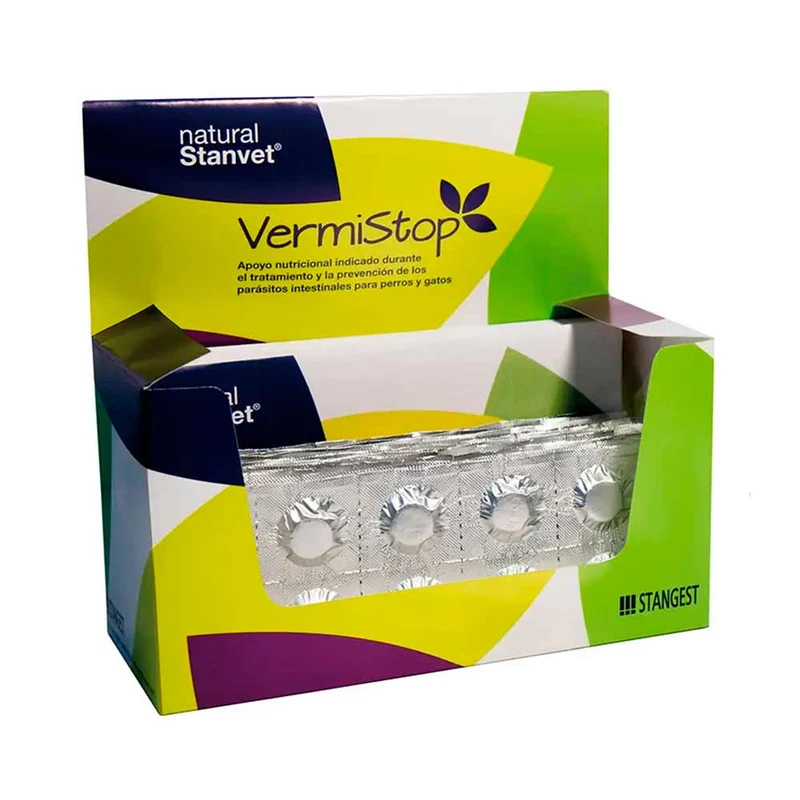 Complément alimentaire contre les parasites intestinaux pour chiens et chats VERMISTOP