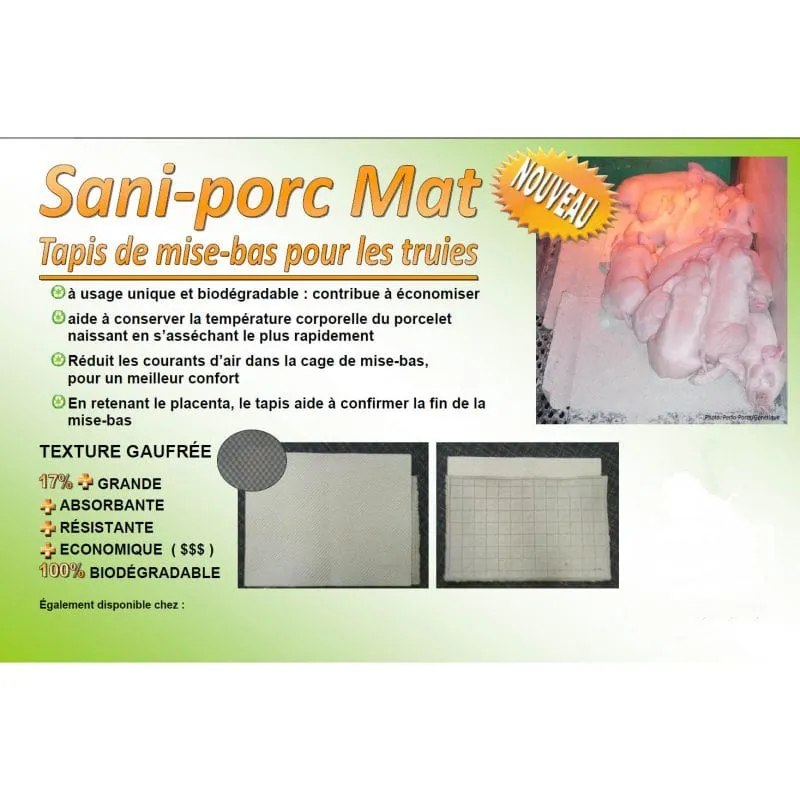 Tapis de mise-bas - Sani Porc Mat