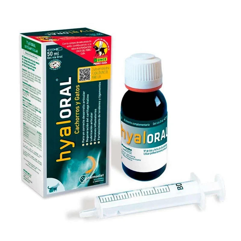 Complément alimentaire Hyaloral Gel pour chiots et chatons 50 ml Pharmadiet