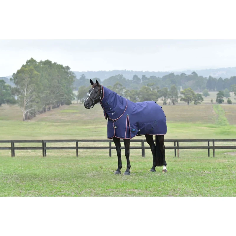 WeatherBeeta ComFiTec Essential Turnout Detach-A-Neck 220g Marine/Bordeaux