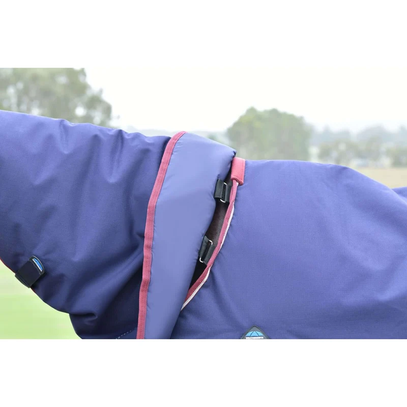 WeatherBeeta ComFiTec Essential Turnout Detach-A-Neck 220g Marine/Bordeaux