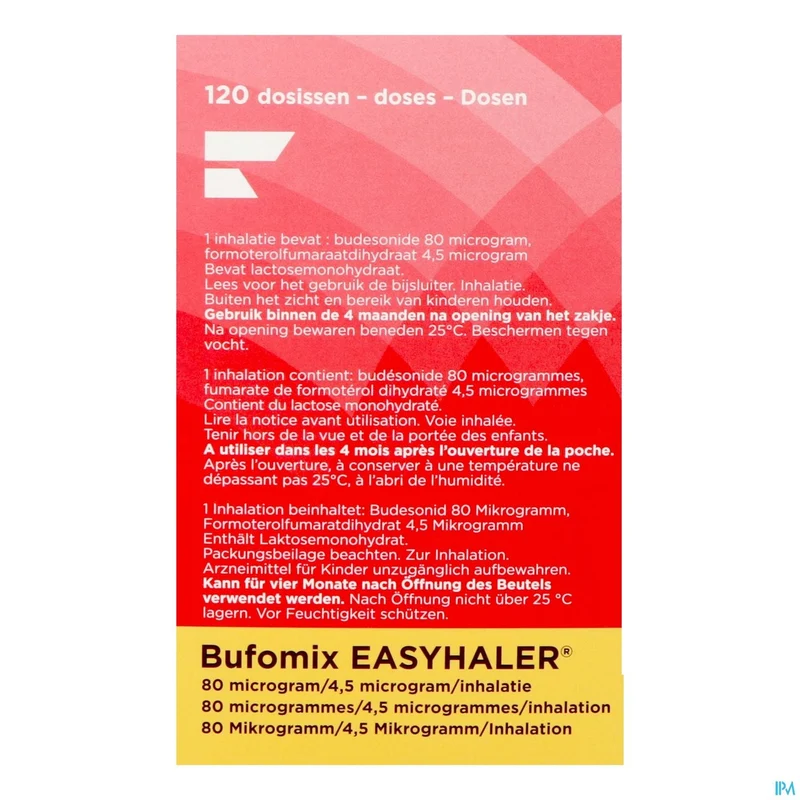 Bufomix Easyhaler 80/4,5mcg | 120 doses inhalatiepoeder | Astma