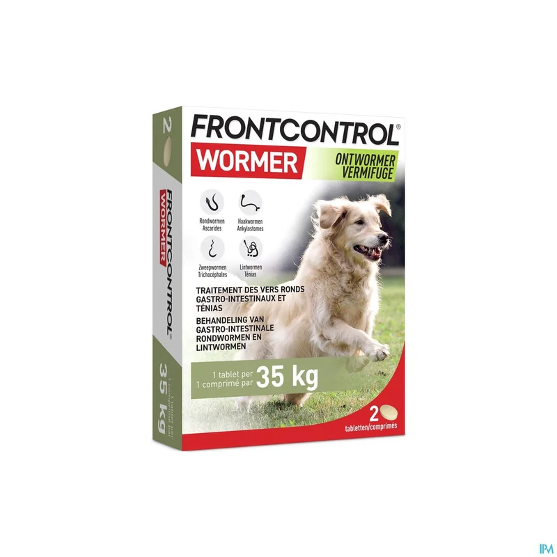 Frontcontrol Wormer XL | 2 tabletten | Ontwormingsmiddel hond