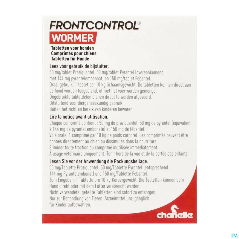 Frontcontrol Wormer XL | 2 tabletten | Ontwormingsmiddel hond
