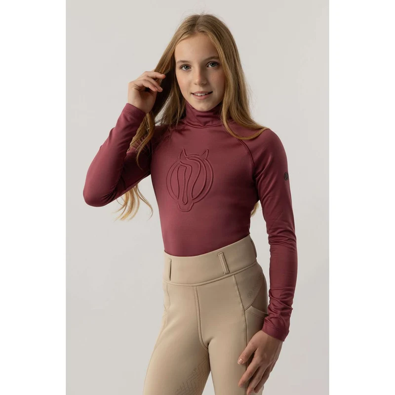 BR Pull à Col Eevolv Linn Enfants Maroon Red