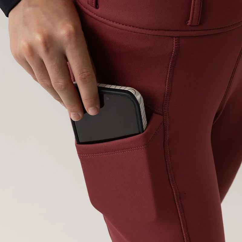 BR Legging d'Équitation Eevolv Lenny Full Grip Enfants Maroon Red