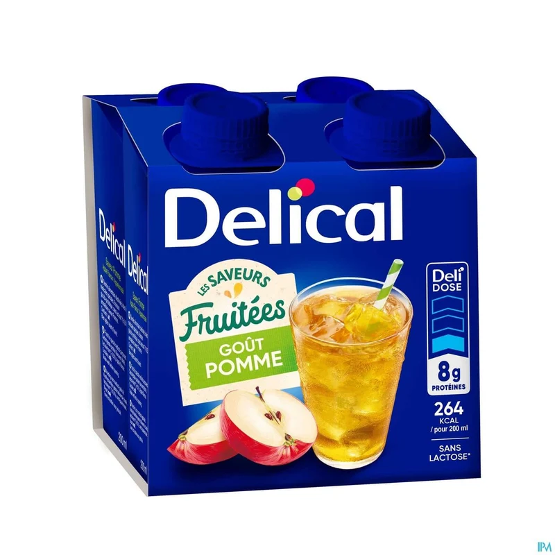 Delical Fruitdrink Appel | 4x200ml | Voedingssupplement
