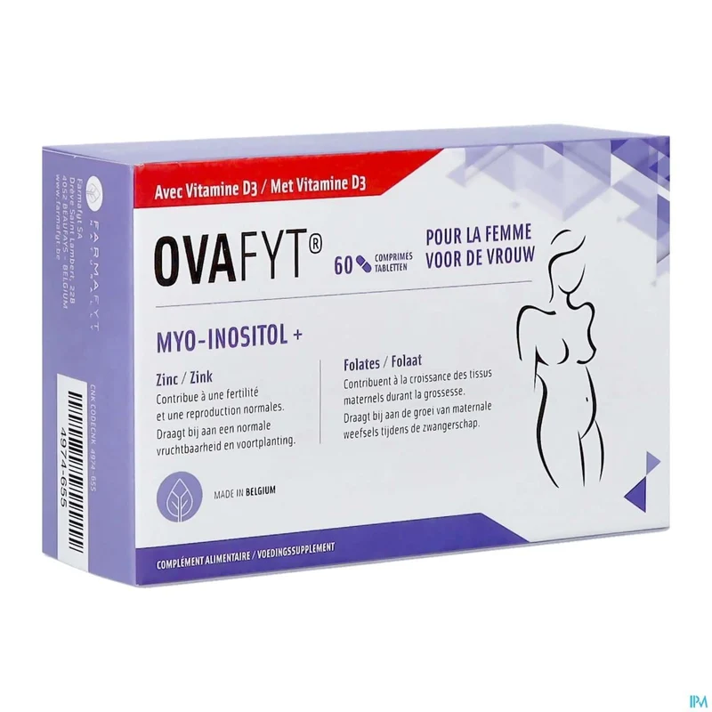 Ovafyt Myo-inositol Folaat Zink Vit D | 60 tabletten | Vruchtbaarheid