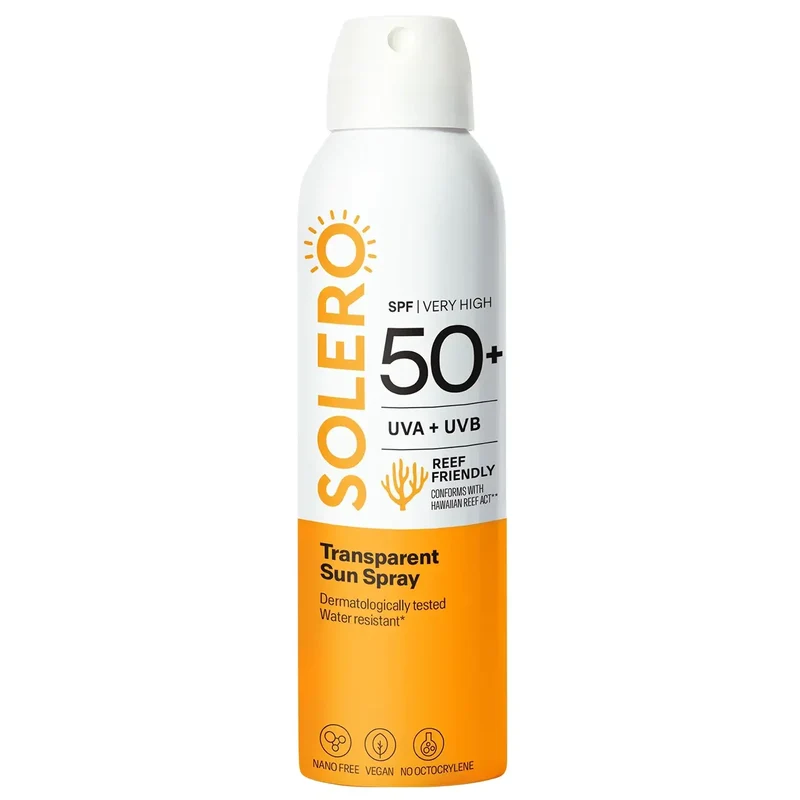 SOLERO Sun | 200ml Transparante spray SPF50+ | Zonnebescherming