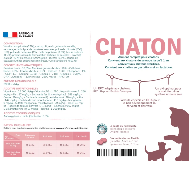 Préférence Chaton 3kg