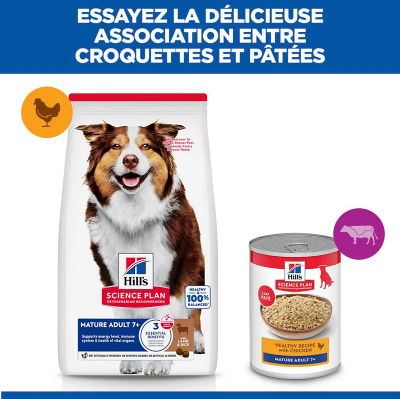 Hill's Chien Mature Adult 7+ Medium Agneau & Riz 14kg