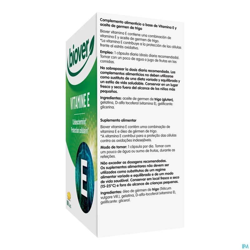 Biover Vitamine E Capsules - Natuurlijke Celbescherming - 100 Stuks