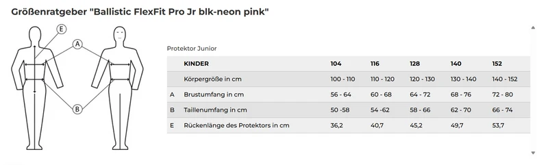 Komperdell Gilet de Protection FlexFit Pro Junior Noir/Rose