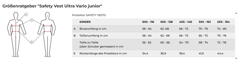 Komperdell Bodyprotector Ultra Vario Junior Noir
