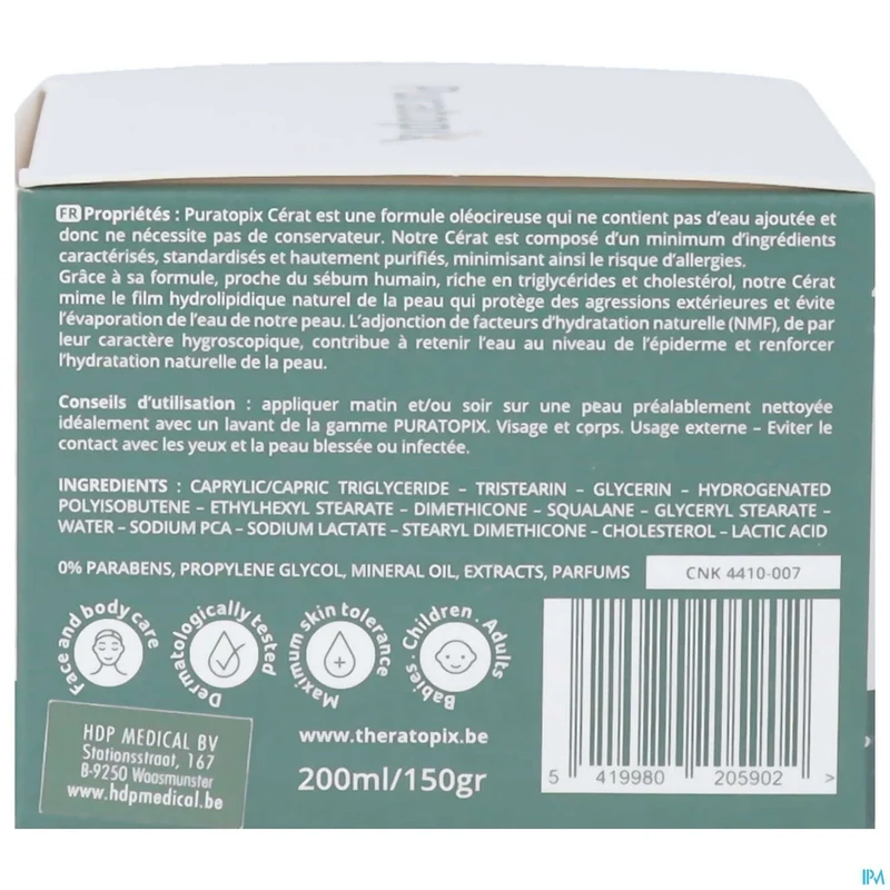 Puratopix Cerat | 200ml barrièrecrème | Droge & atopische huid