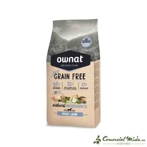 Je pense que OWNAT Grain Free Adult Agneau pour chiens adultes