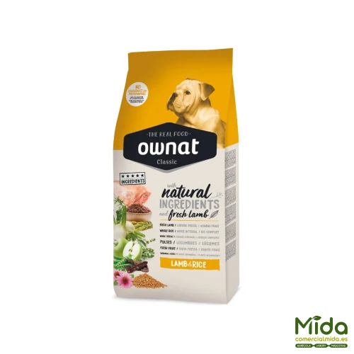Je pense OWNAT Classic Agneau & Riz pour Chiens Sensibles