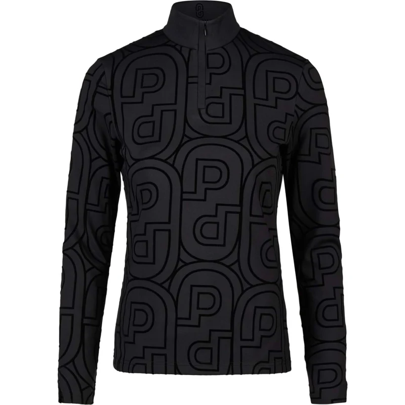 Pikeur Chemise Zip Print Selection AW26 Longues Manches Noir