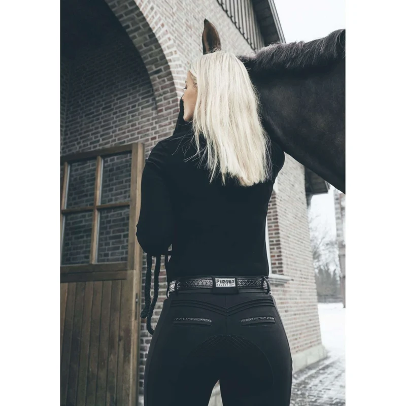 Pikeur Pantalon d'Équitation Ceelina GridTexLeather Highwaist Full Grip Noir