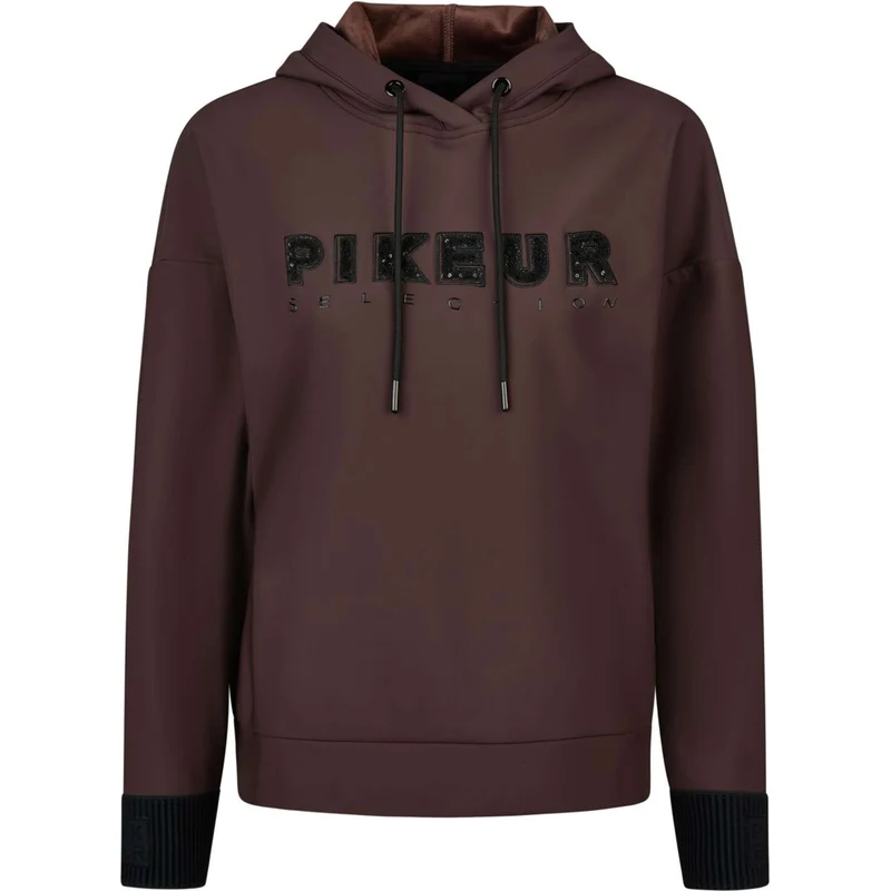 Pikeur Pull col Hoodie PlushLuxe Selection AW26 Marron chocolat