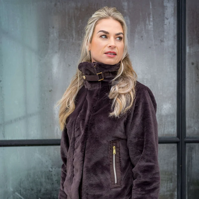 PK Veste Tiamo Fluffy Café-Marron