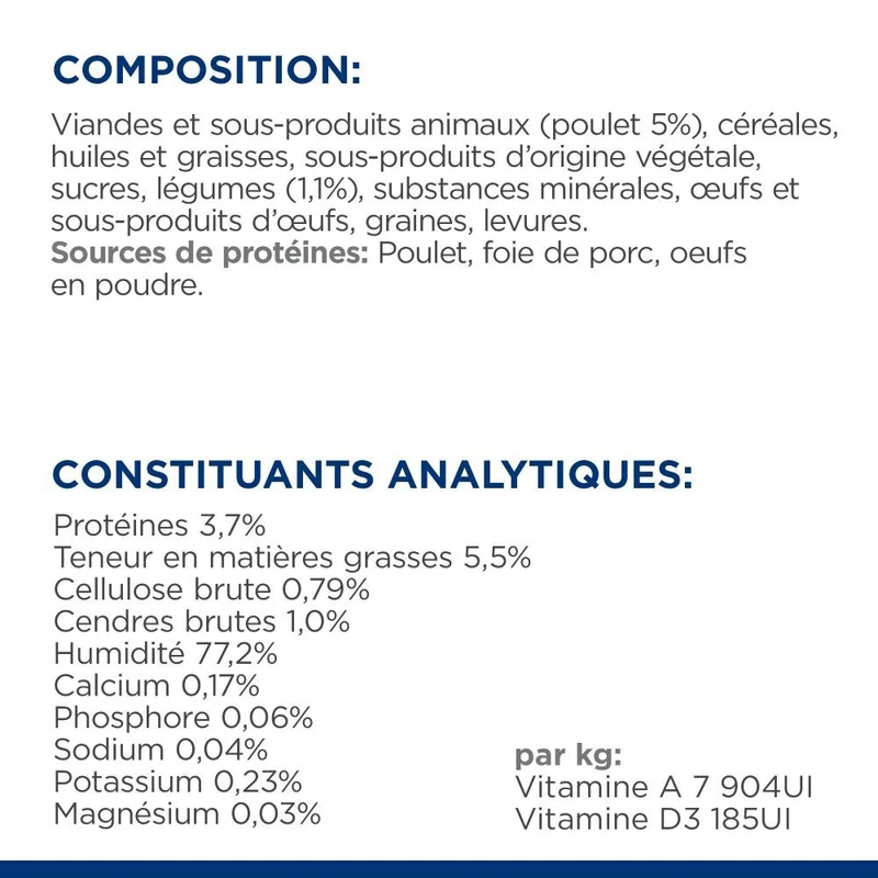 Hill's Prescription Diet k/d Kidney Care en mijotés au poulet - pâtée chien
