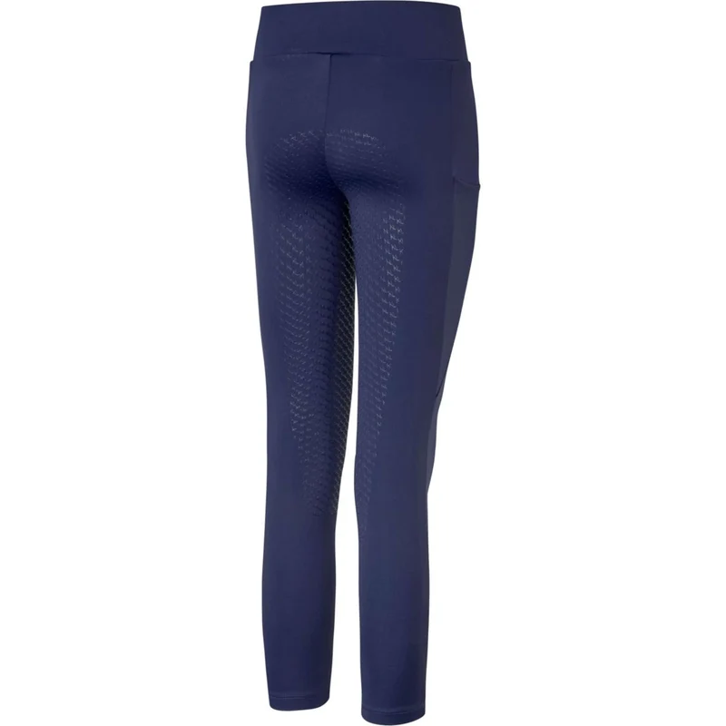Kingsland Legging d'Équitation KLAlexis F-Tec4 Full Grip Enfants Bleu du Soir