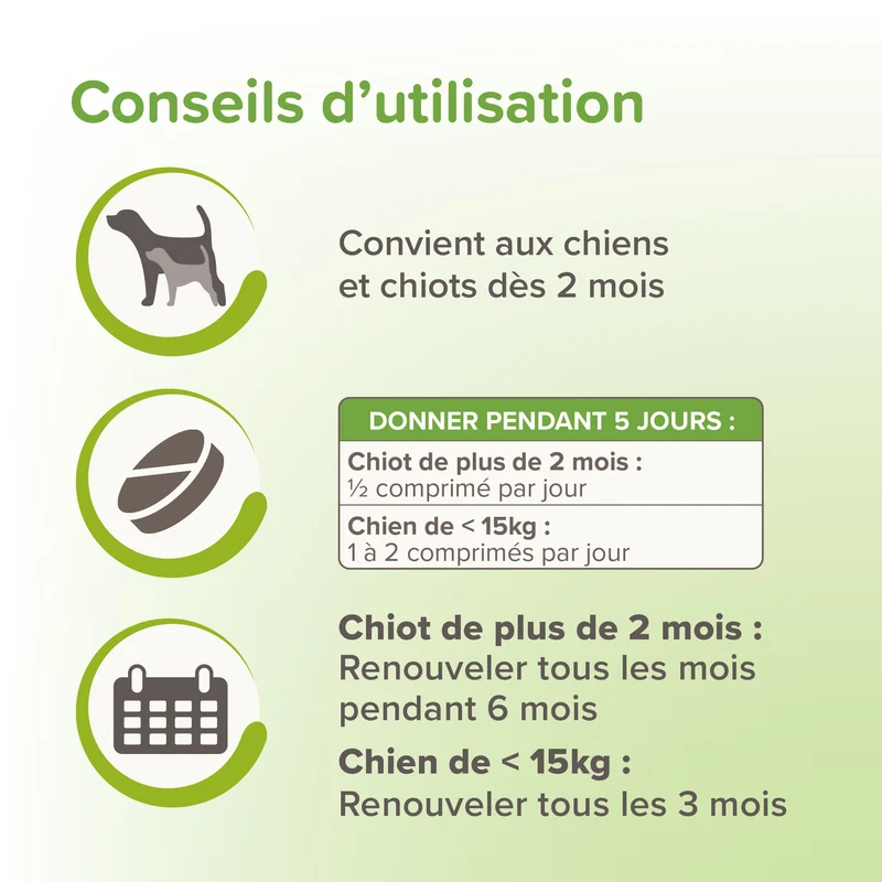 Vermipure comprimés Purge chiot, petit chien